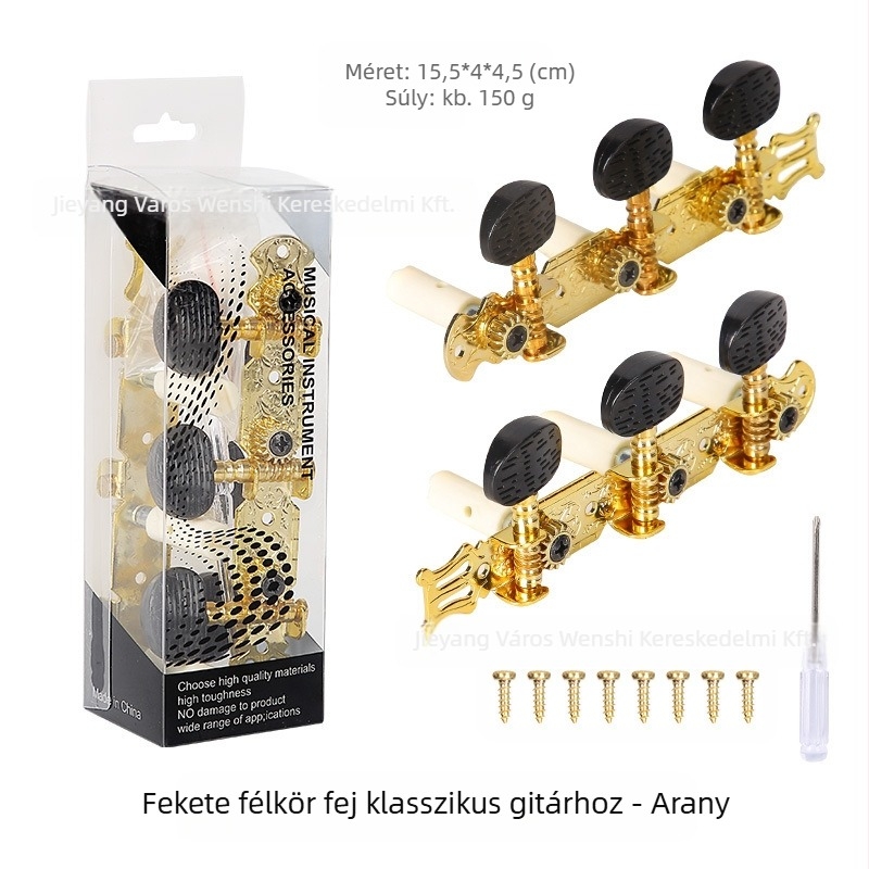 Klasszikus gitár hangoló gombok — fém és műanyag, márka Xirte, modell Open tuning knobs