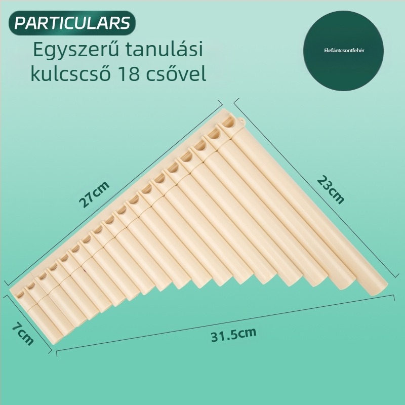 Műanyag panflóta, 16/18 cső, C-dúr, kezdőknek, táskával