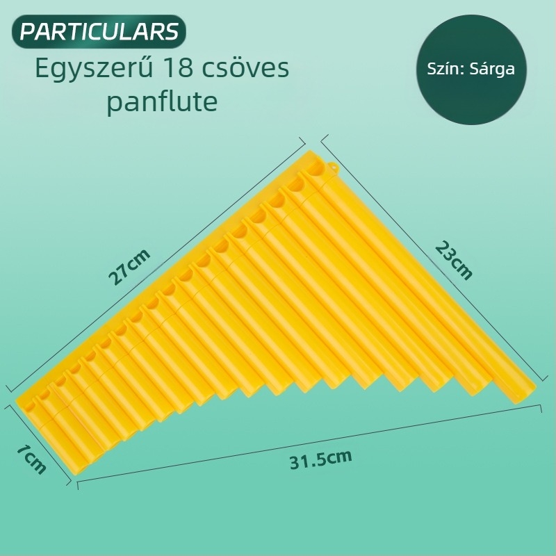 Műanyag panflóta, 16/18 cső, C-dúr, kezdőknek, táskával