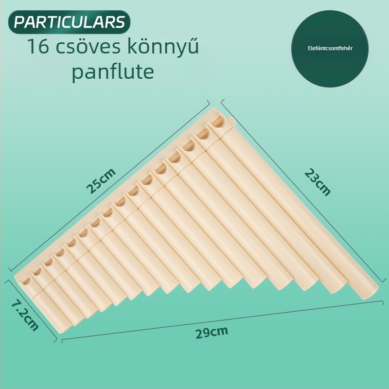Műanyag panflóta, 16/18 cső, C-dúr, kezdőknek, táskával