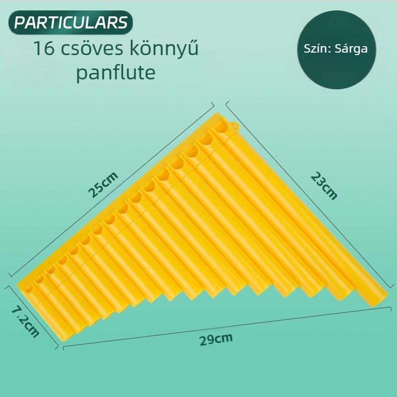 Műanyag panflóta, 16/18 cső, C-dúr, kezdőknek, táskával
