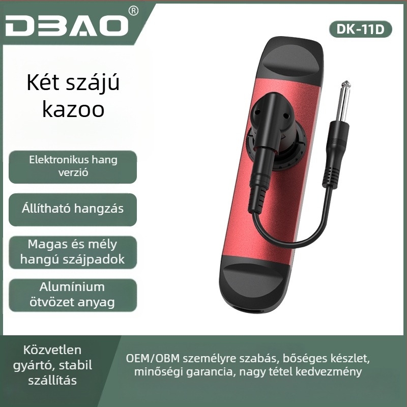DBAO kazoo DK-11/DK-12/DK-83, ABS test (DK-12), fém test (DK-11/83), szájrész élelmiszer-minőségű gyantából