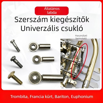 Zenei hangszer mandrel rögzített csavarokkal, univerzális csuklóval és gömbcsuklóval