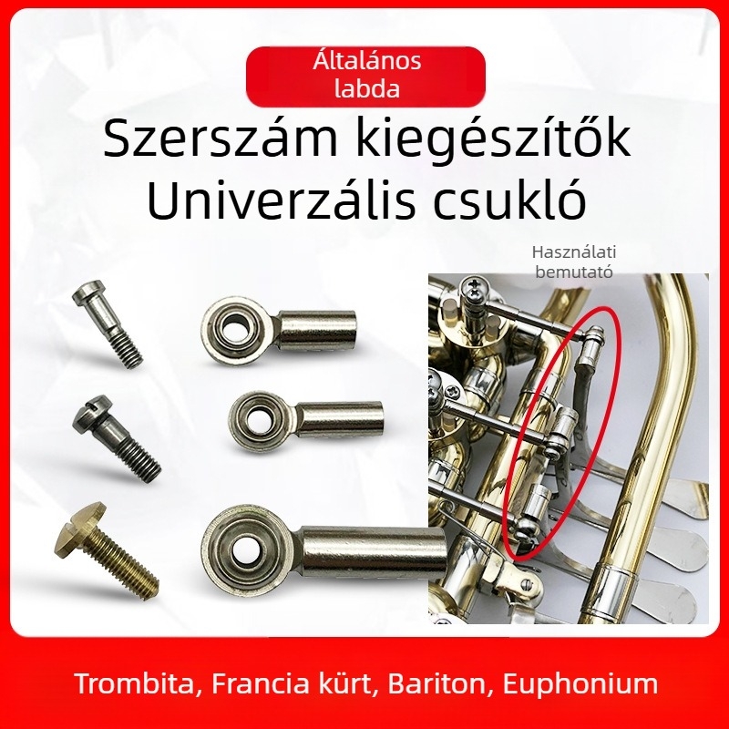 Zenei hangszer mandrel rögzített csavarokkal, univerzális csuklóval és gömbcsuklóval