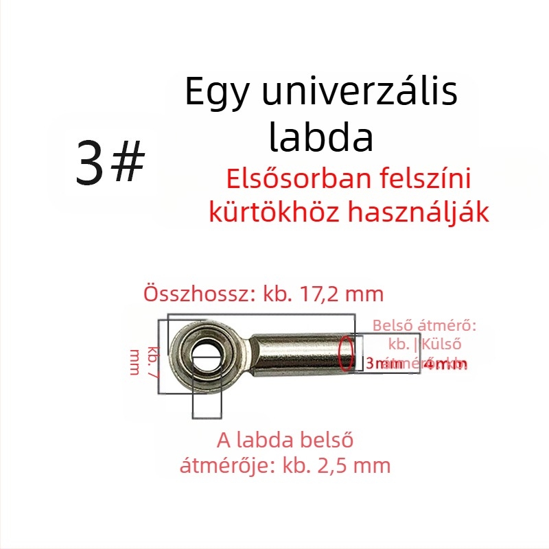Zenei hangszer mandrel rögzített csavarokkal, univerzális csuklóval és gömbcsuklóval