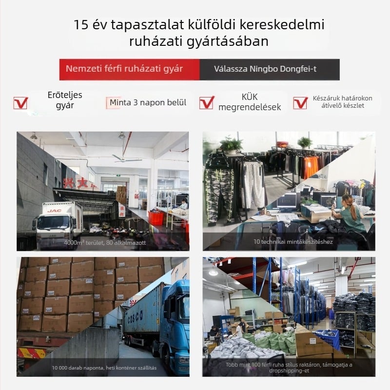 Férfi kapucnis dzseki vastag dupla oldalas fleece-szel, cipzárral, lazán szabott, poliészter 95%