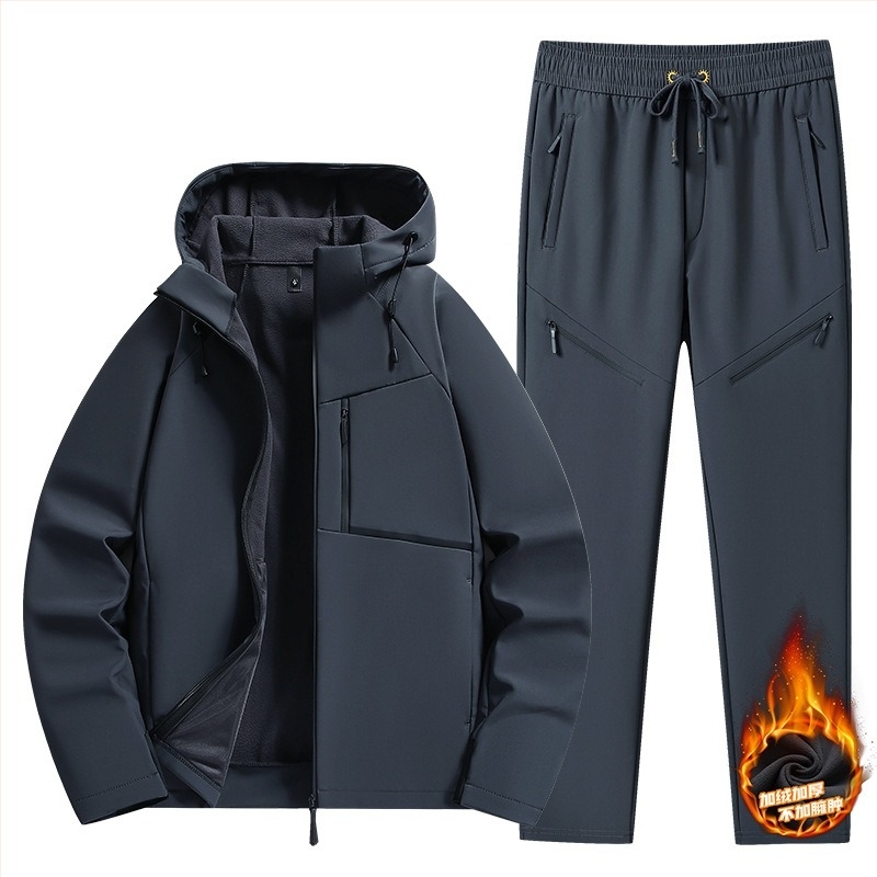 Férfi soft-shell kabát ősz–télre, fleece béléssel, meleg, vízálló és szélálló, kültéri túraruházathoz
