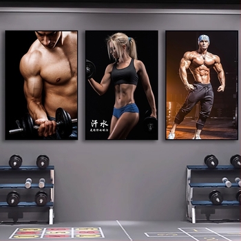 Modern minimalista falikép fitnesz teremhez, jóga szobához és testformálás stúdióhoz