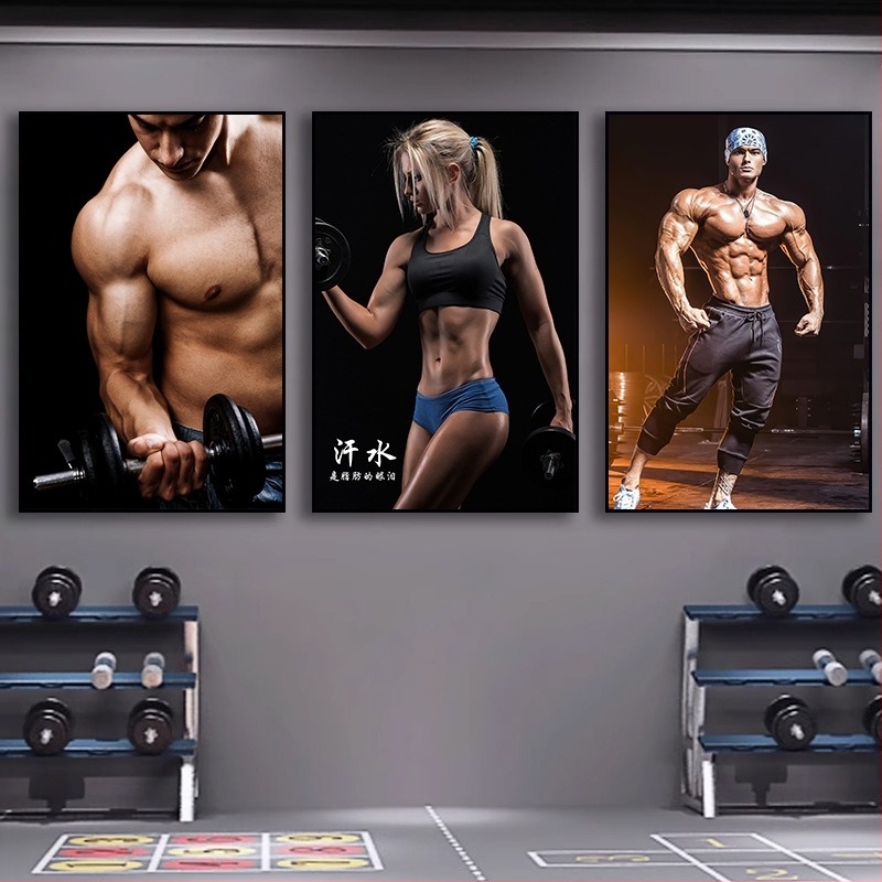 Modern minimalista falikép fitnesz teremhez, jóga szobához és testformálás stúdióhoz