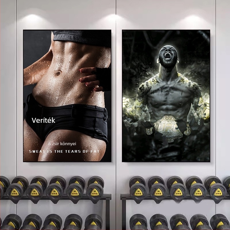 Modern minimalista falikép fitnesz teremhez, jóga szobához és testformálás stúdióhoz