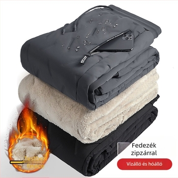 Férfi téli fleece-béléssel ellátott sportos nadrág, lazább szabás, középmagas derék, kötőzár