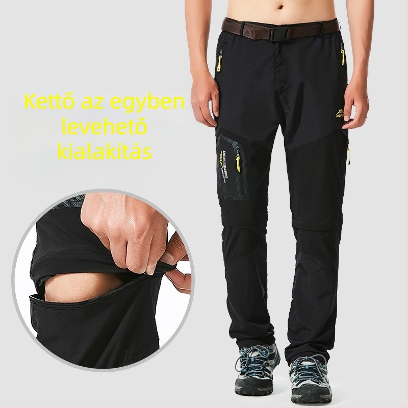 Nyári kültéri gyorsan száradó nadrág, vékony, két részből lecsatlakoztatható dizájnnal, túrázásra és hegymászatra, laza szabású, légáteresztő, hosszú nadrág