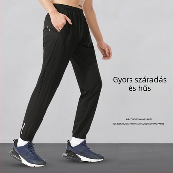Uniszex sportnadrág – légáteresztő, gyorsan száradó, magas rugalmasságú, középtalpas derékú, 92% poliészter