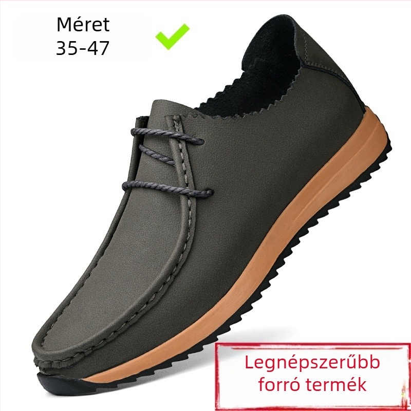 Férfi loaferek rejtett 6 cm-es magasság növelésével, kerek orrú, alacsony sarok 1-3 cm, PU talpbetét, gumi talp
