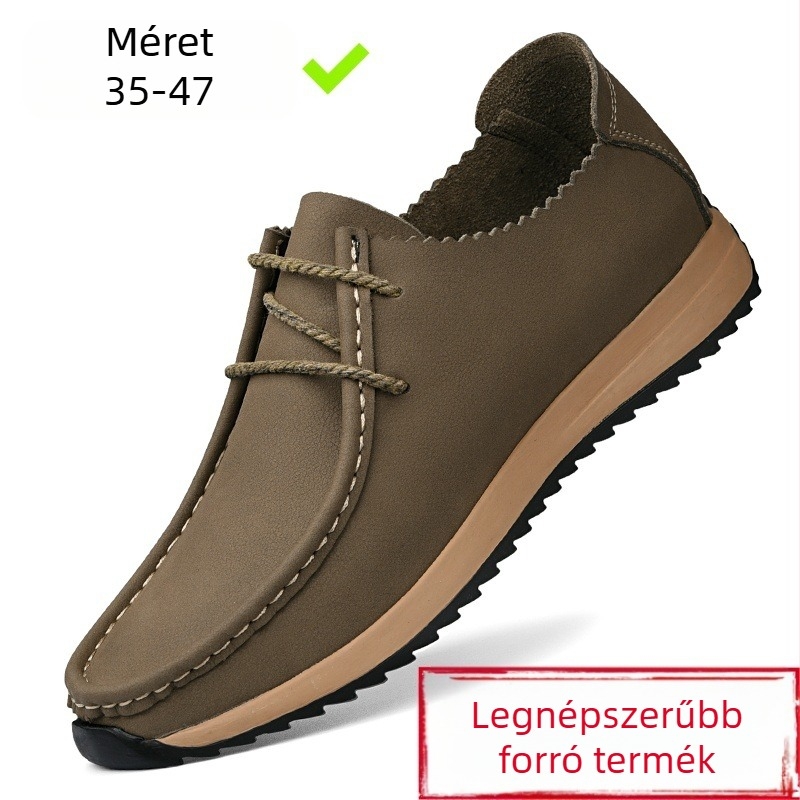 Férfi loaferek rejtett 6 cm-es magasság növelésével, kerek orrú, alacsony sarok 1-3 cm, PU talpbetét, gumi talp