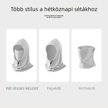 Uniszex nejlon napvédő kapucnis maszk tavasz-nyárra