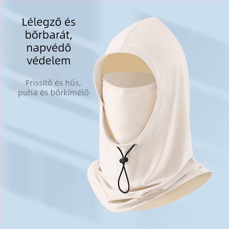 Uniszex nejlon napvédő kapucnis maszk tavasz-nyárra