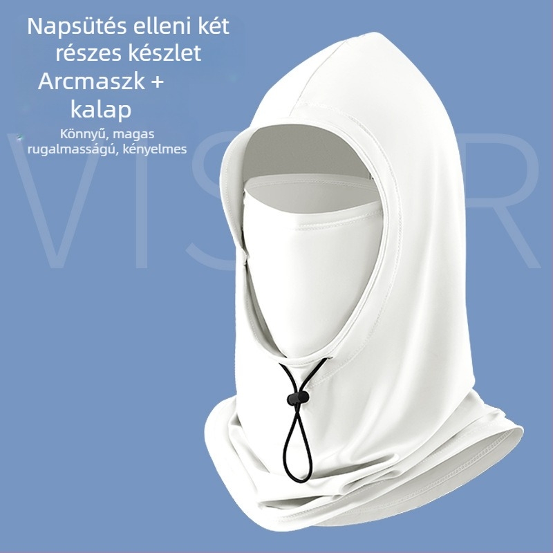 Uniszex nejlon napvédő kapucnis maszk tavasz-nyárra