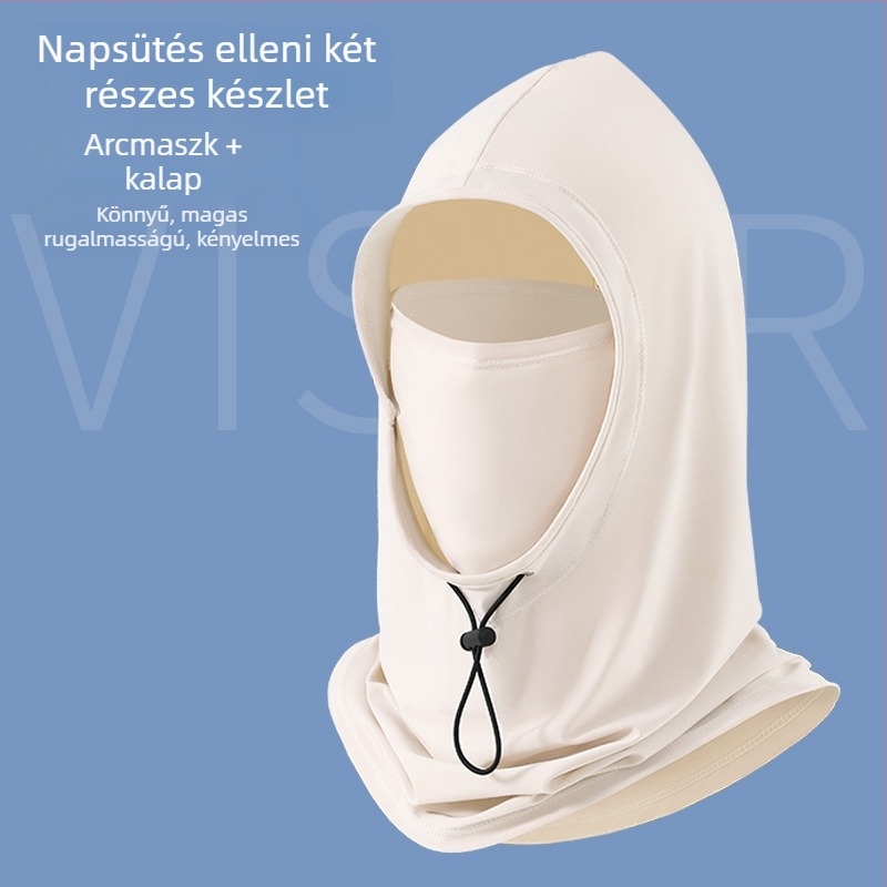Uniszex nejlon napvédő kapucnis maszk tavasz-nyárra