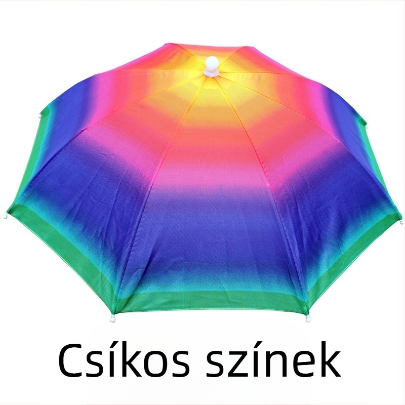 Logóval ellátott esernyő sapka, reklám célú sapka-ernyő, nagy méret