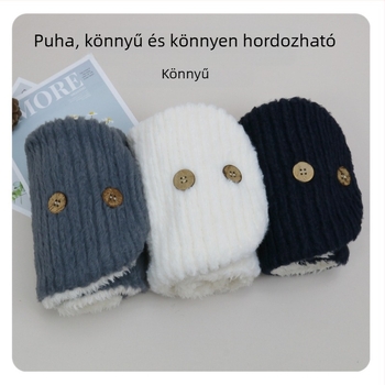 Téli sál mesterséges nyérc szőrrel, warp-knit, melegen tart, eredeti dizájn