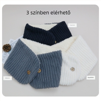 Téli sál mesterséges nyérc szőrrel, warp-knit, melegen tart, eredeti dizájn