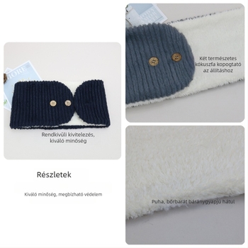Téli sál mesterséges nyérc szőrrel, warp-knit, melegen tart, eredeti dizájn