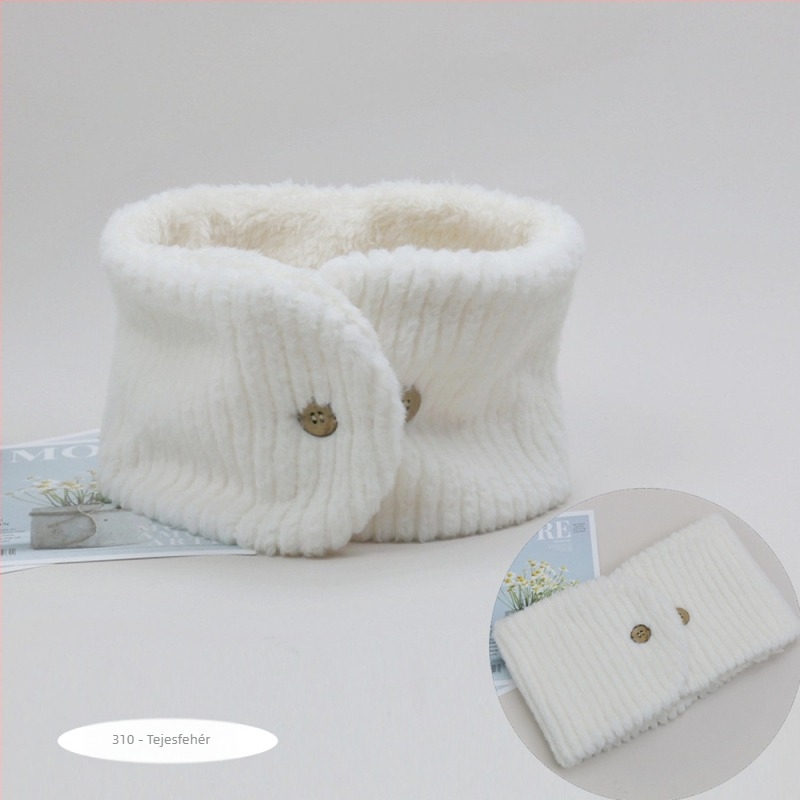 Téli sál mesterséges nyérc szőrrel, warp-knit, melegen tart, eredeti dizájn