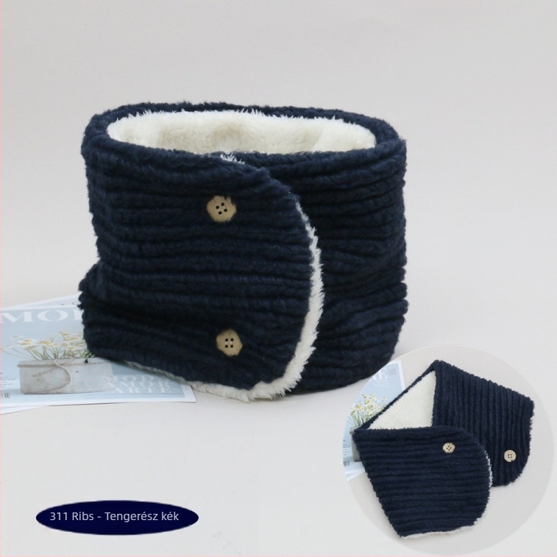 Téli sál mesterséges nyérc szőrrel, warp-knit, melegen tart, eredeti dizájn