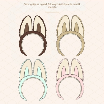 Elf fülű fejpánt arctisztításra, tömött, kézműves, uniszex (Tömött; Kézműves; Fejpánt; Arctisztítás; Uniszex)