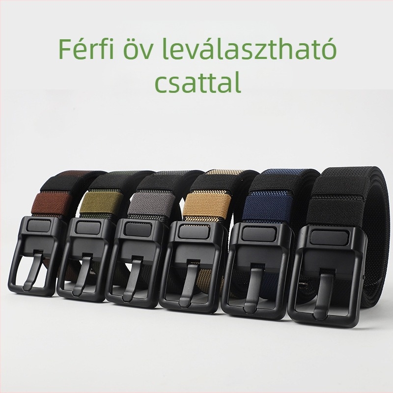 Férfiak kétszínű taktikai öv csattal, nylon öv, ötvözet csat, nyár 2024