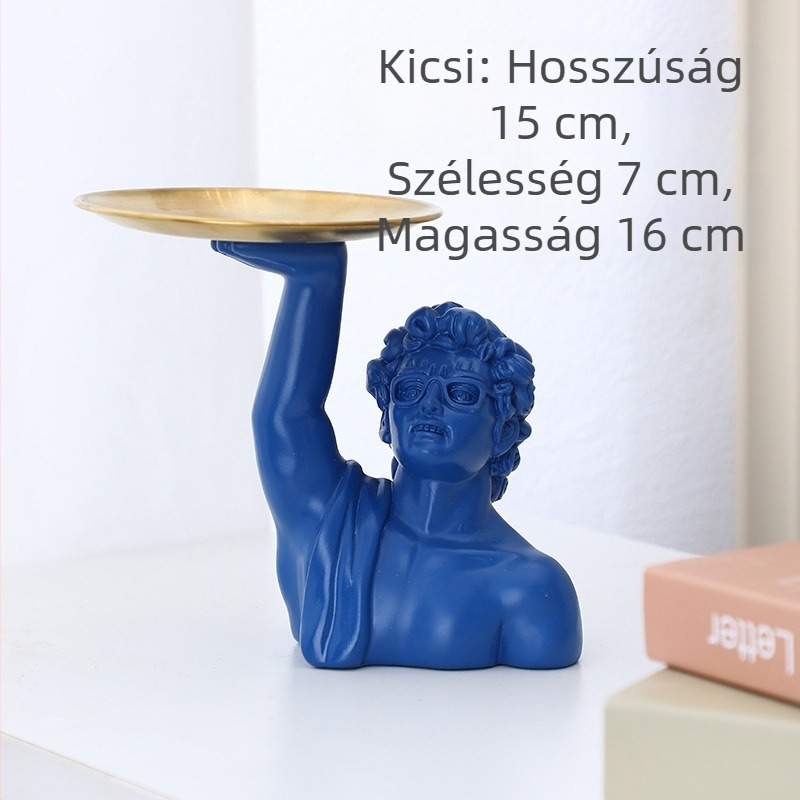 Dávid-szobor – asztali rendező tálca, Ins stílusú, gyanta dekor