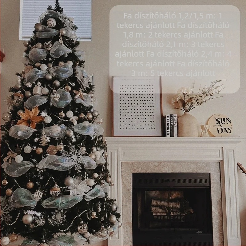 Karácsonyfa dekoráció mágikus hálóval és műanyag szalaggal karácsonyi jelenetekhez • Márka Long Mu • Stílus: Modern minimalista • Anyag: Egyéb • IP engedély: Nincs • Alkalmas: Karácsony