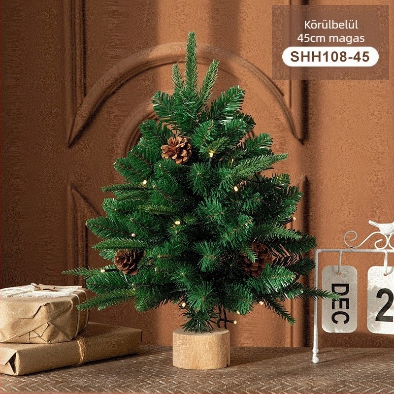 PE anyagú karácsonyfa dekoráció, márka Hong Kong Heng, asztali használatra