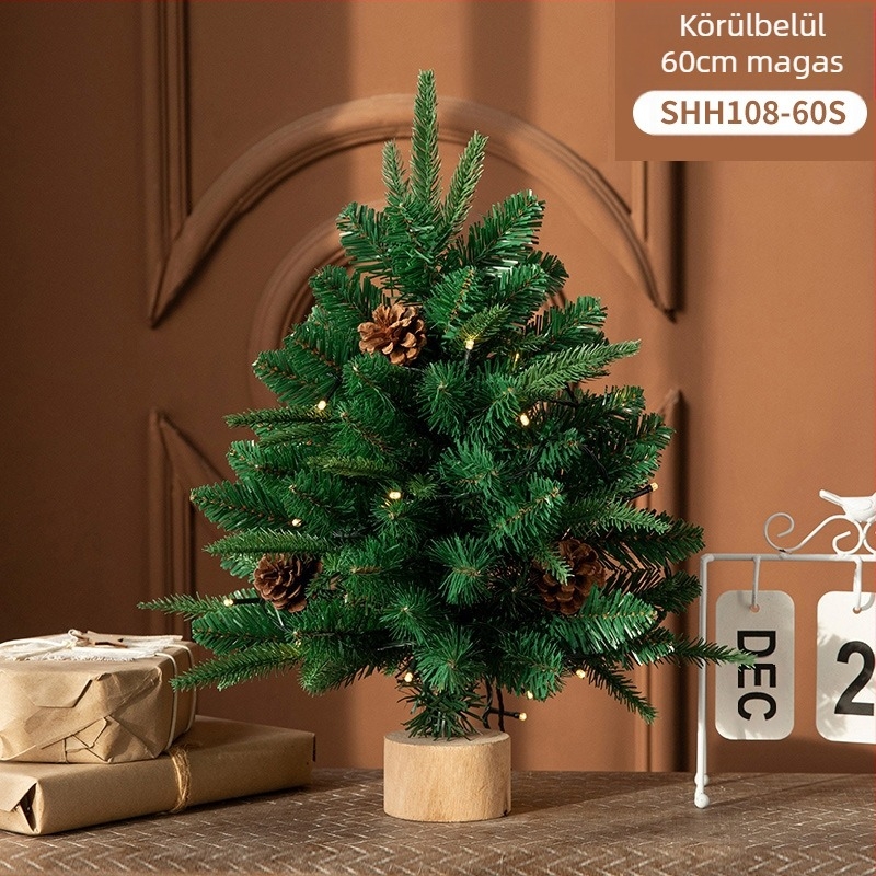 PE anyagú karácsonyfa dekoráció, márka Hong Kong Heng, asztali használatra