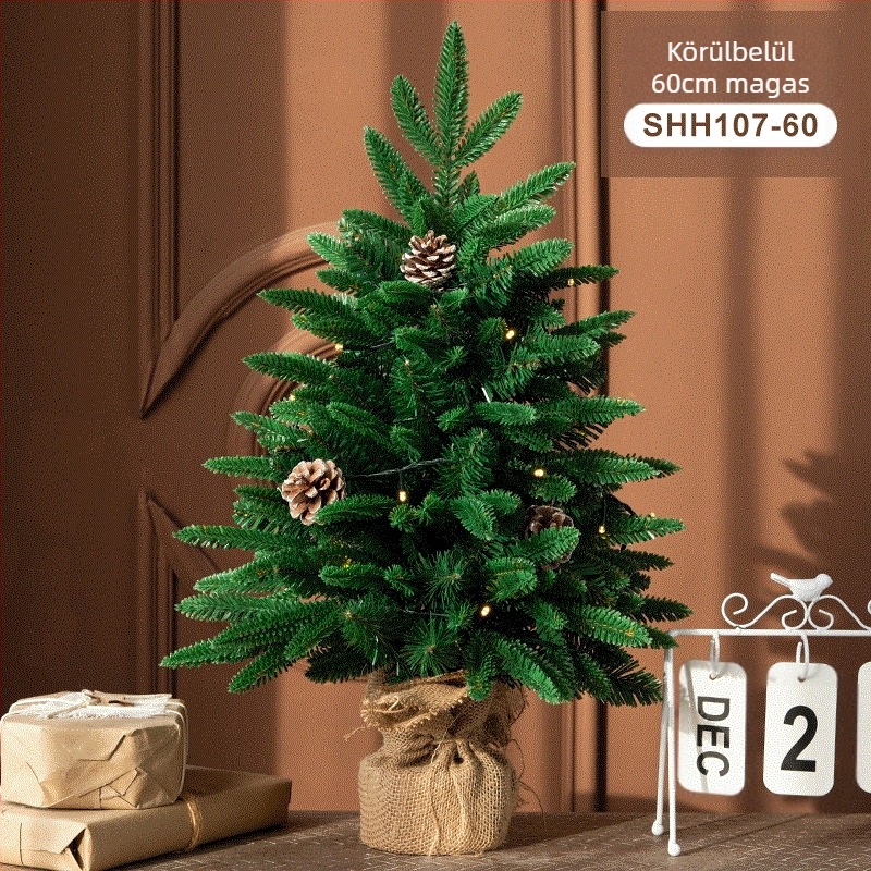 PE anyagú karácsonyfa dekoráció, márka Hong Kong Heng, asztali használatra