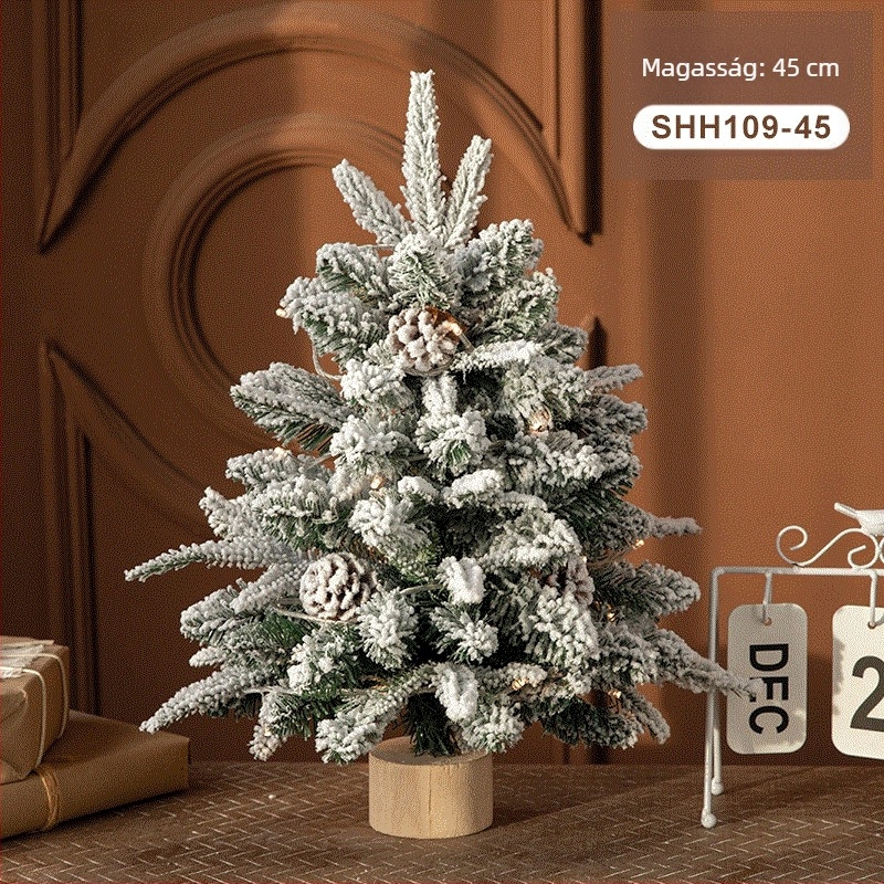 PE anyagú karácsonyfa dekoráció, márka Hong Kong Heng, asztali használatra