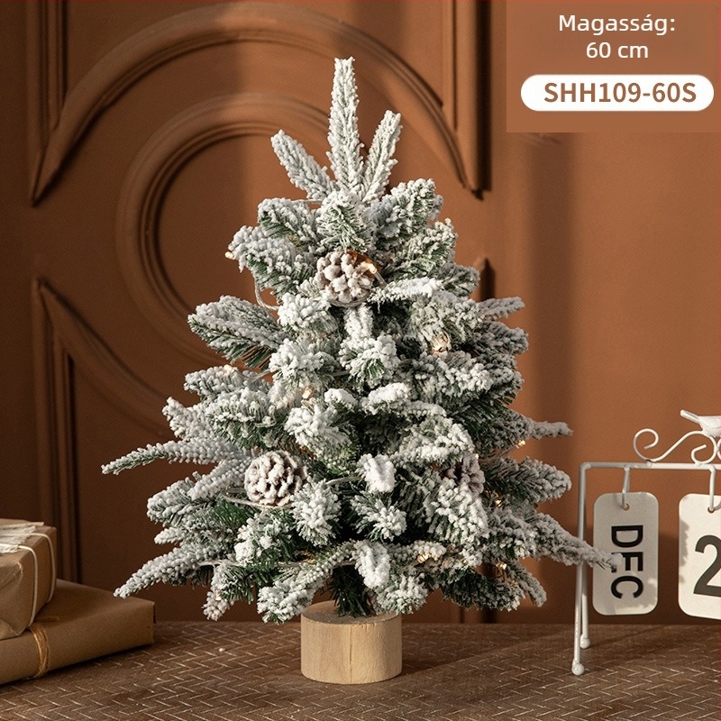 PE anyagú karácsonyfa dekoráció, márka Hong Kong Heng, asztali használatra