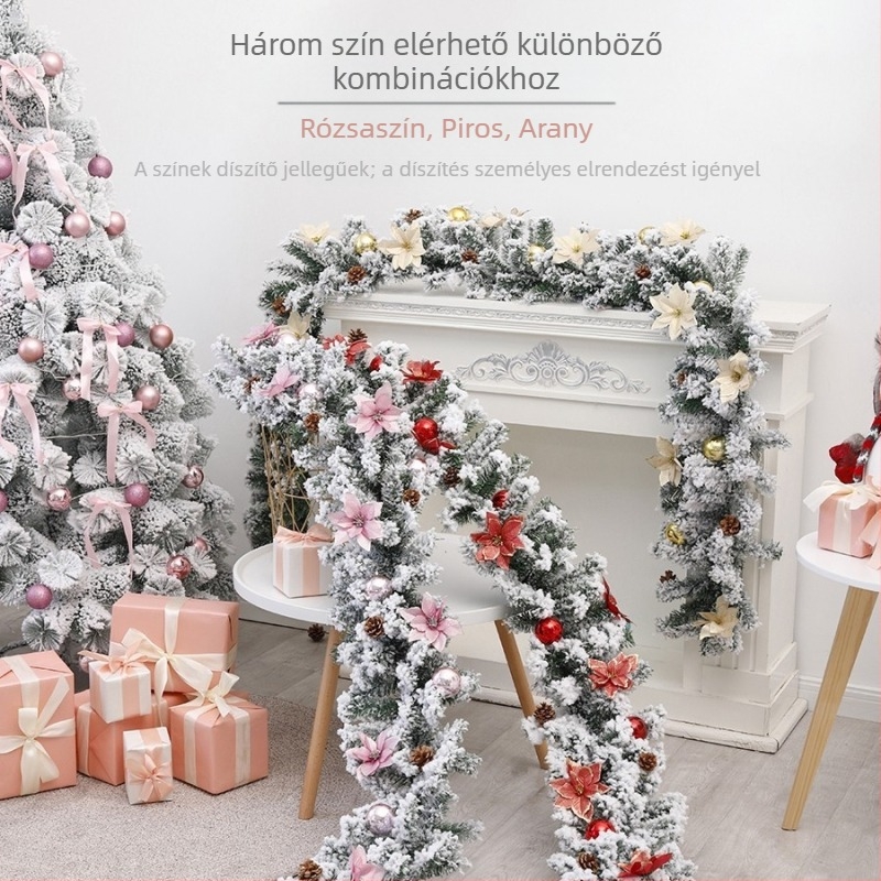 Huan Deer PVC dekorációs készlet bejárati ajtóhoz és lépcsőkorláthoz, modern egyszerű stílus, karácsony