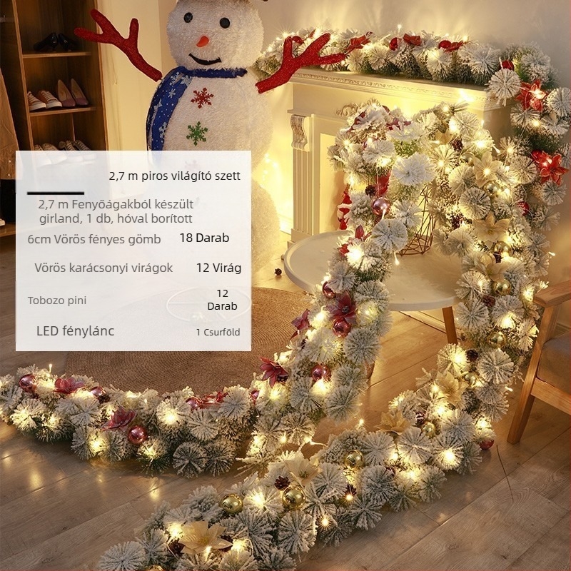 Huan Deer PVC dekorációs készlet bejárati ajtóhoz és lépcsőkorláthoz, modern egyszerű stílus, karácsony