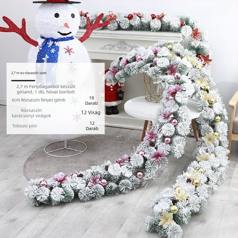 Huan Deer PVC dekorációs készlet bejárati ajtóhoz és lépcsőkorláthoz, modern egyszerű stílus, karácsony