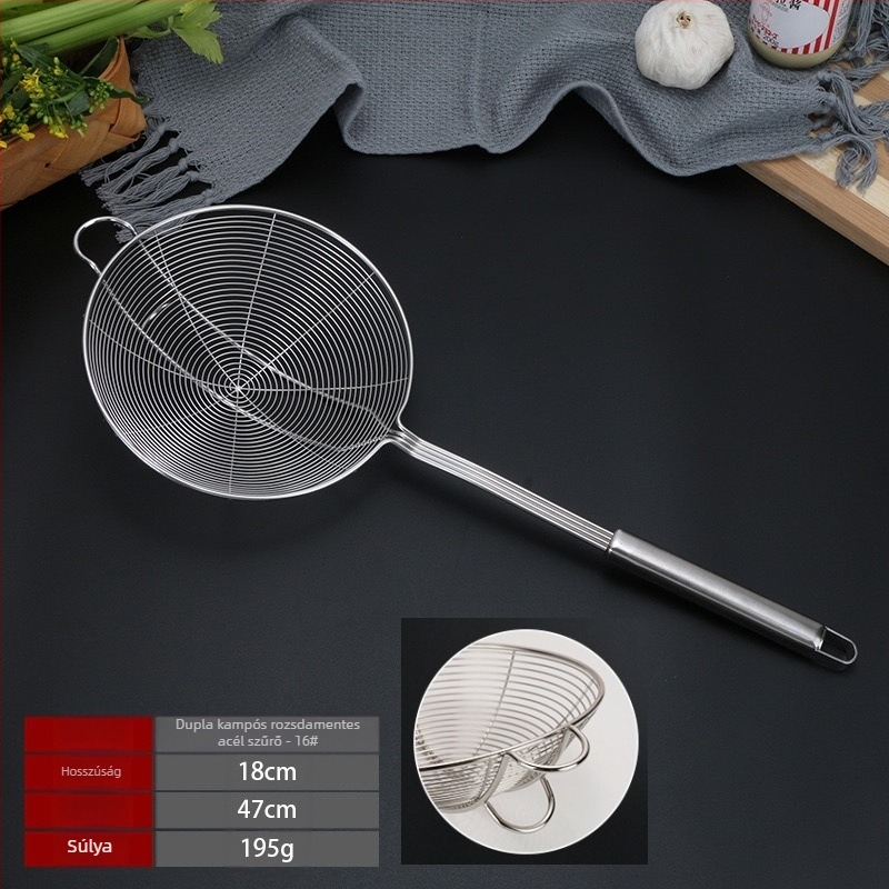 Konyhai leeresztős szita, rozsdamentes acél, égésgátló, modern minimalista stílus, testreszabás elérhető, So tidy Márka