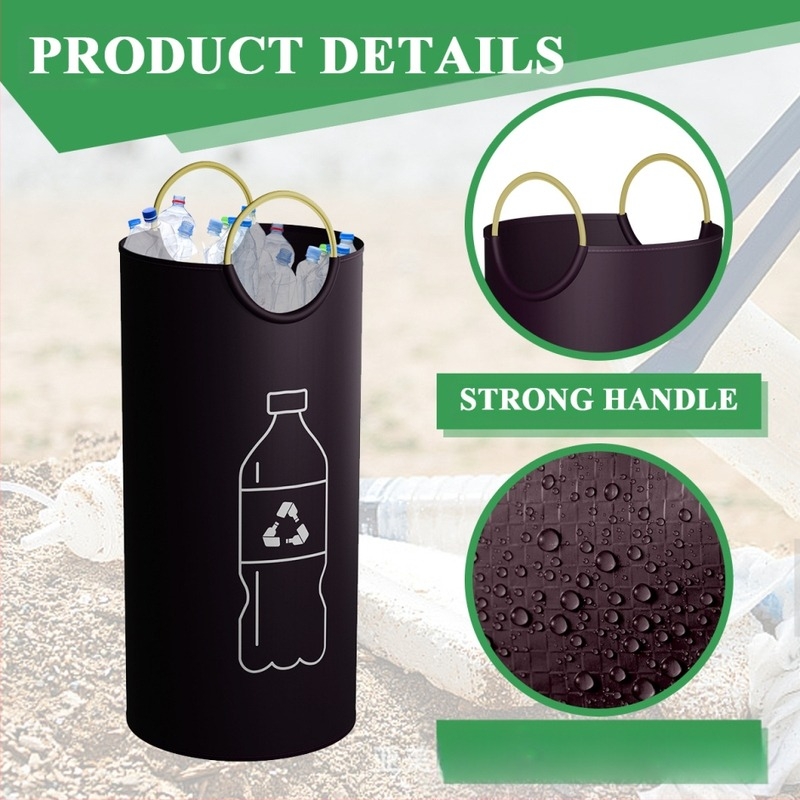 Kerek, multifunkcionális PP tárolókosár – konyhához, otthonhoz, irodához, szabadtéri és utazási használathoz; újra használható, nem biológiailag lebomló