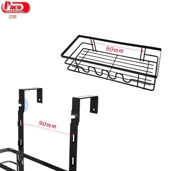 Ajtóra akasztható hálós tároló – szénacél, modern minimalist stílus, forma: ajtóba akasztó, felfüggesztés: kampó, márka All the best