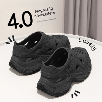 Uniszex EVA papucs klog stílusban, 4 cm vastag talppal, légáteresztő, csúszásmentes, EVA felső és talp