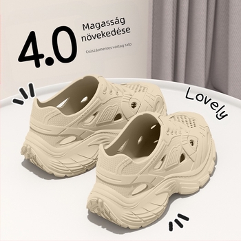 Uniszex EVA papucs klog stílusban, 4 cm vastag talppal, légáteresztő, csúszásmentes, EVA felső és talp