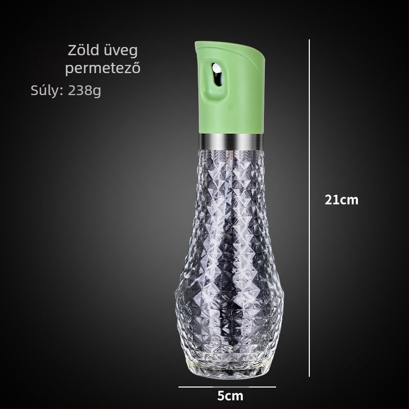 Olajspray-palack, nyomásos üveg, étolajokhoz, automatikus nyitás-zárás