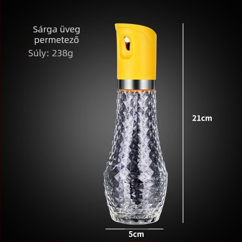 Olajspray-palack, nyomásos üveg, étolajokhoz, automatikus nyitás-zárás