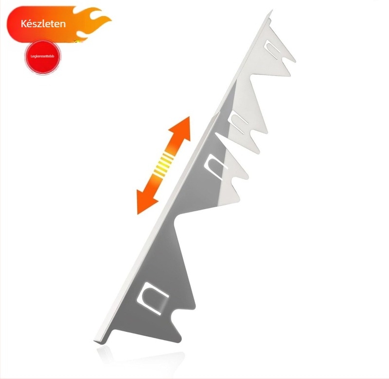 Rozsdamentes acél tömítő tábla a tűzhely és sütő közötti résekhez, modell 888-6, eredet Zhejiang, 2024-es megjelenés, szerelés nélkül