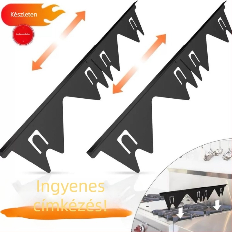 Rozsdamentes acél tömítő tábla a tűzhely és sütő közötti résekhez, modell 888-6, eredet Zhejiang, 2024-es megjelenés, szerelés nélkül
